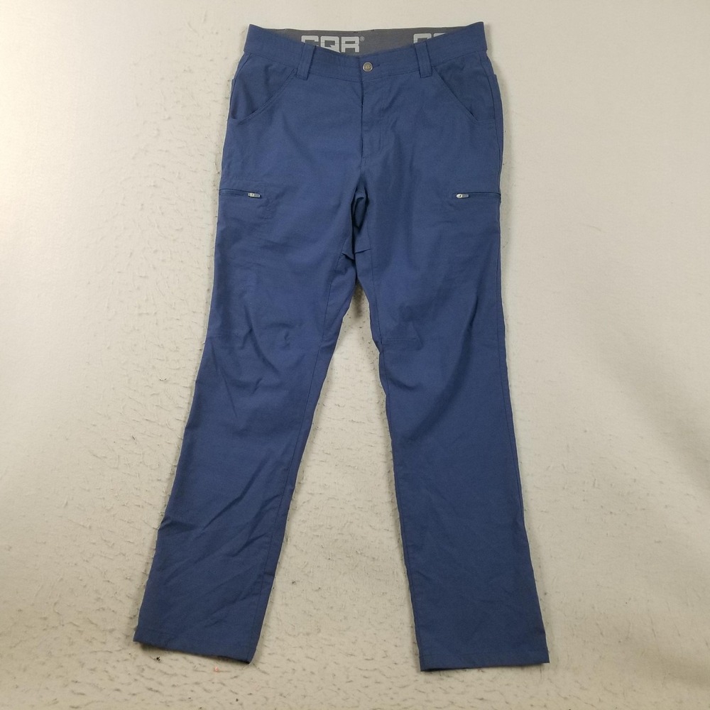 CQR Pants Mens 34x32 Blue Lightweight Cargo Outdoor Hiking Travel Straight Leg